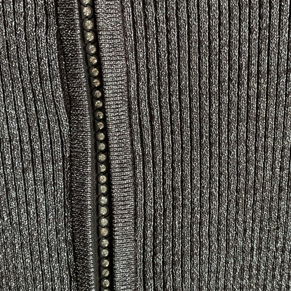 Belldini Gray Sparkle and Rhinestone Zipper Jacket - Picture 4 of 6
